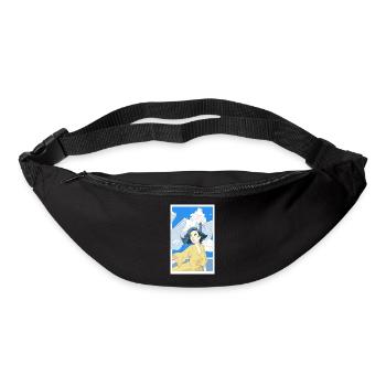 Frau mit gelben Kleid - Gürteltasche - Schwarz - Vorne