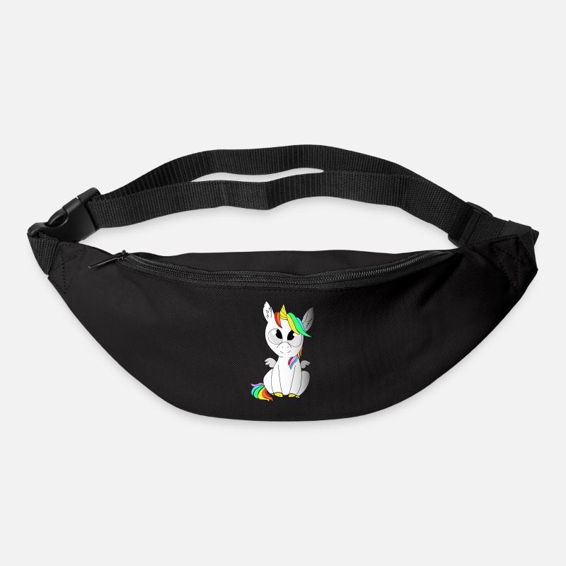 Licorne - Sac banane - noir