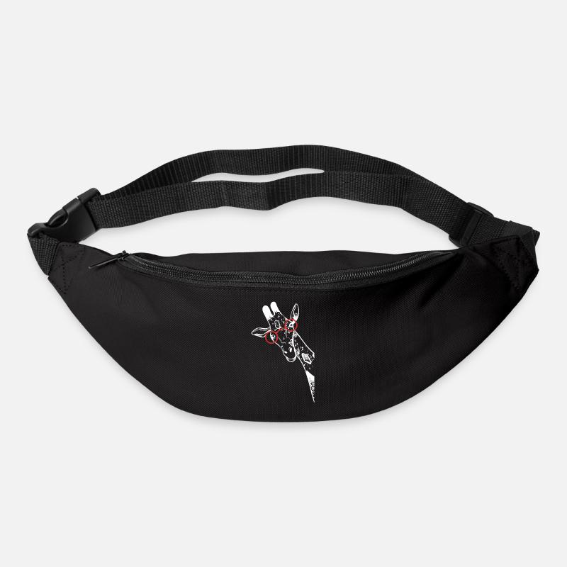 Nerd Giraffe mit Brille - Gürteltasche - Schwarz