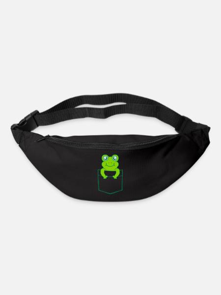 Unterwegs Hemdtasche Frosch Comic - Gürteltasche - Schwarz