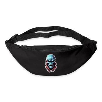 Alien Skull - Blaues Monster - Gürteltasche - Schwarz - Vorne