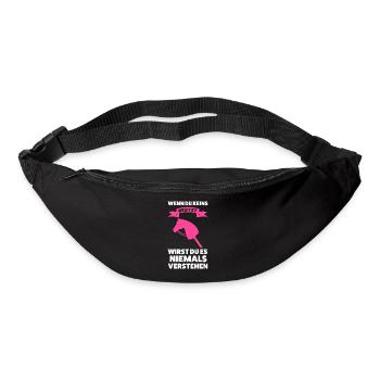 Hobby Horsing Pferd Steckenpferd Geschenk - Gürteltasche - Schwarz - Vorne