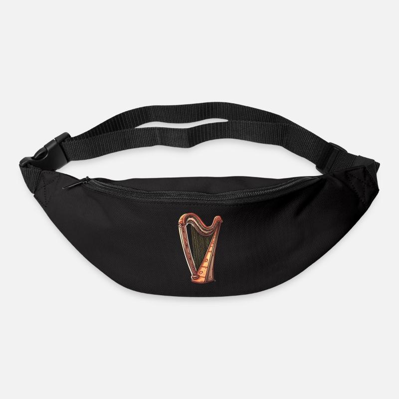 Harp in comic style - Bum bag - black