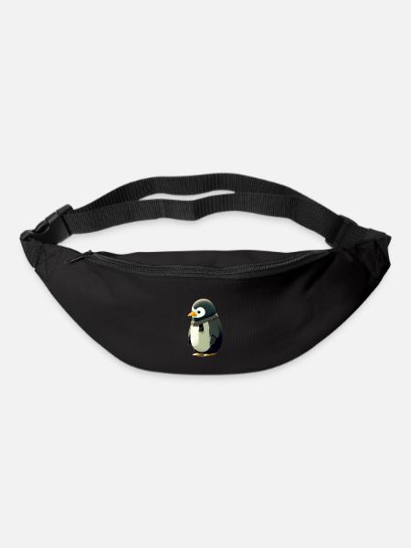 Un pingouin mignon et potelé - Sac banane - noir