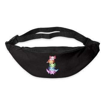Regenbogen-Axolotl-Gruppe Design für Axolotl Fans - Gürteltasche - Schwarz - Vorne