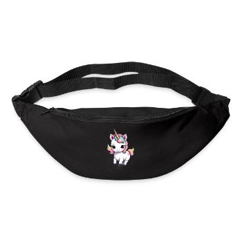 Licorne Einhorn Kawaii - Gürteltasche - Schwarz - Vorne