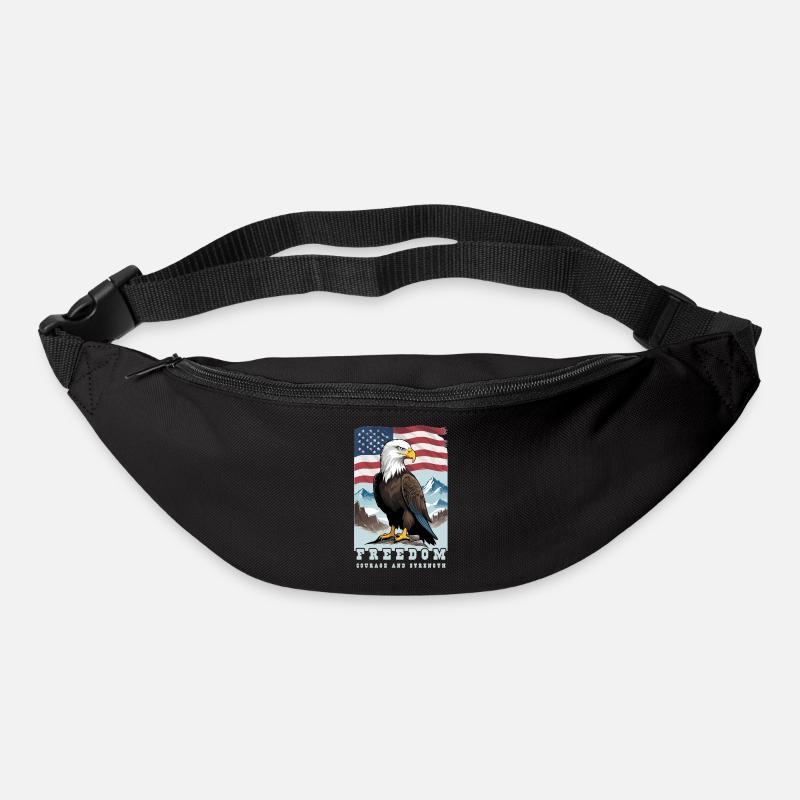 Pygargue à tête blanche - Sac banane - noir