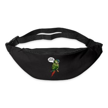 Funny Green Cheeked Conure Design - Bum bag - black - Front