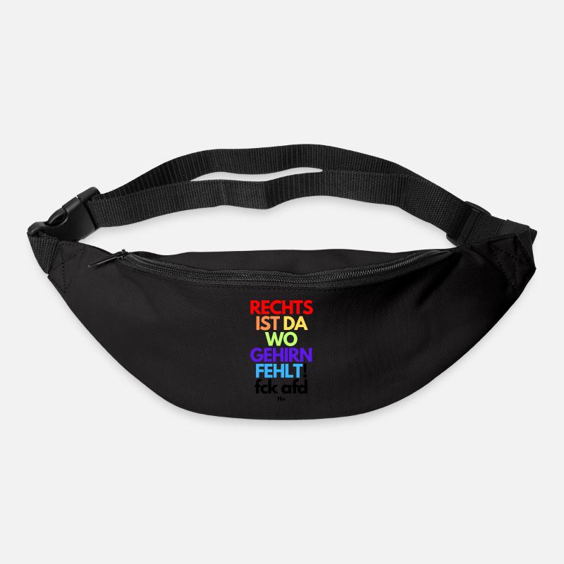 RECHTS fehlt Gehirn - Gürteltasche - Schwarz
