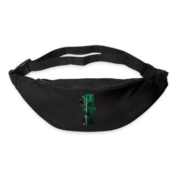 Bamboo Bliss: Eleganz in Grün - Gürteltasche - Schwarz - Vorne