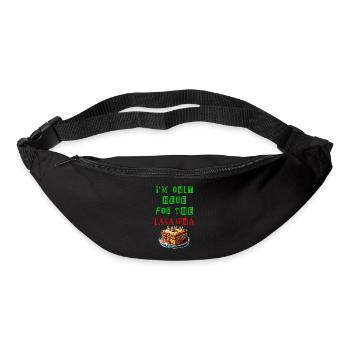 Je suis juste là pour les lasagnes - Sac banane - noir - Devant