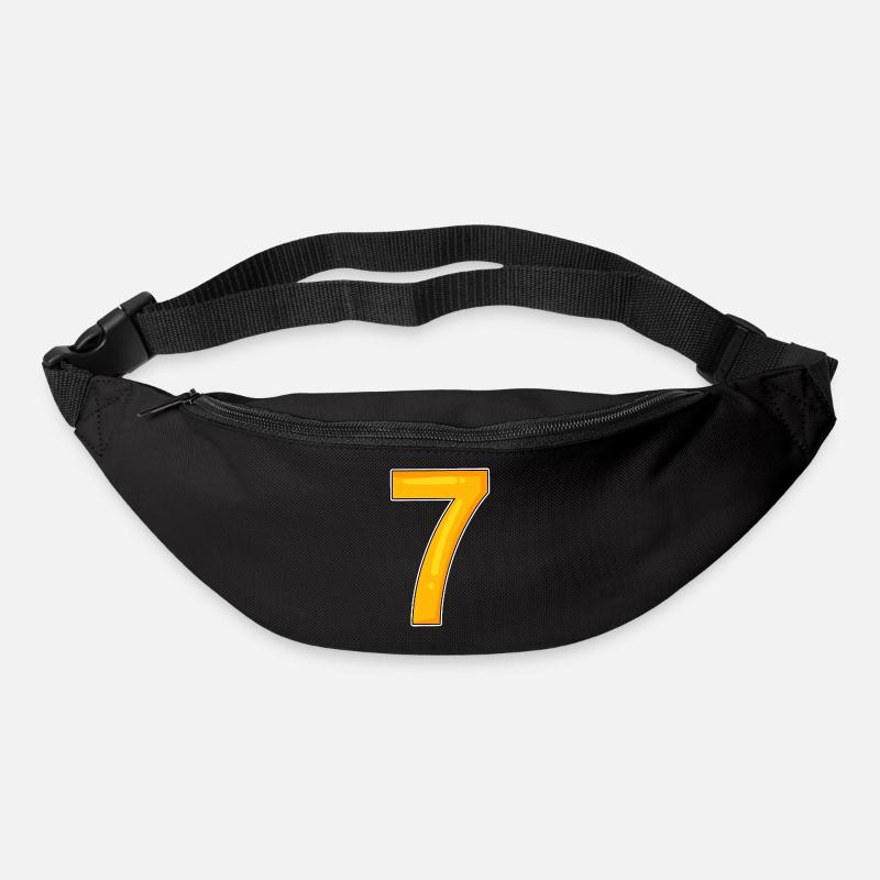 Zahl Sieben - Zahl 7 Nummer - Gürteltasche - Schwarz
