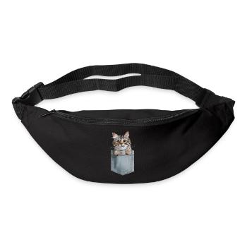 Burmesische Katze in der Tasche Geschenk - Gürteltasche - Schwarz - Vorne