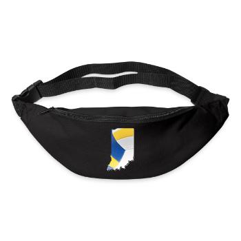 Real Volleyball in the Indiana State Map - Bum bag - black - Front