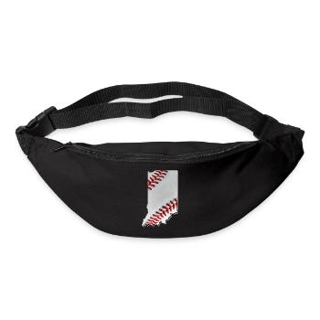 Indiana (United States) | real baseball | Map - Bum bag - black - Front