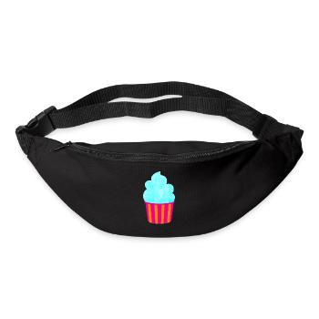 Glace Glace Coupe à Glace Strips Cyan Crème Glacée D’été - Sac banane - noir - Devant