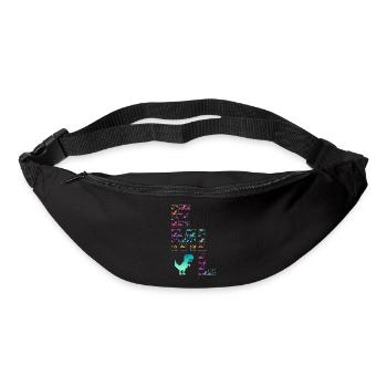 EMIL - Beautiful boy name with dinosaur - Bum bag - black - Front