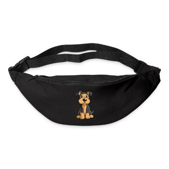 Airedale Terrier Hund Comic Niedlich - Gürteltasche - Schwarz - Vorne