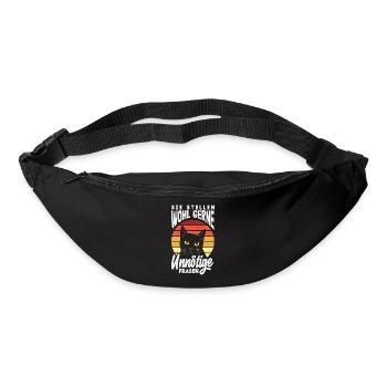 Sie stellen wohl gerne unnötige Fragen - Gürteltasche - Schwarz - Vorne
