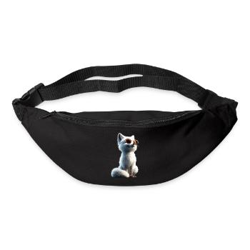 Polarfuchs Schneefuchs Eisfuchs Süßer Weißer Fuchs - Gürteltasche - Schwarz - Vorne