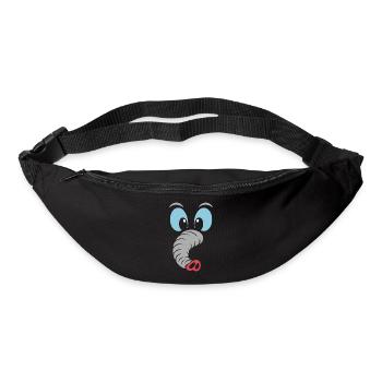 Éléphant | Déguisement de carnaval en costume de grand visage - Sac banane - noir - Devant