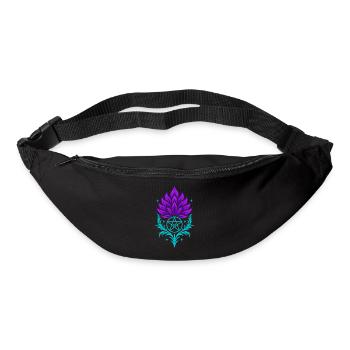 Distel mit Pentagramm - Spirituelles Symbol - Gürteltasche - Schwarz - Vorne