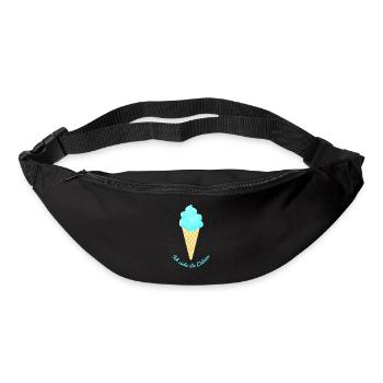 Reißleine ziehen Quote Eis Eiscreme Softeis Sommer - Gürteltasche - Schwarz - Vorne