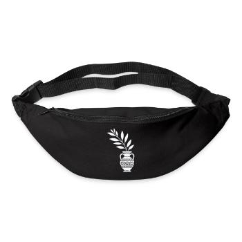 Antike Vase mit Blattzweigen - Gürteltasche - Schwarz - Vorne