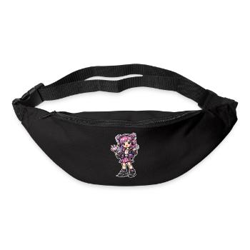 Kawaii anime girl with headphones - Bum bag - black - Front