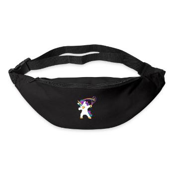 Cadeau de la licorne de tennis dab dabbing - Sac banane - noir - Devant