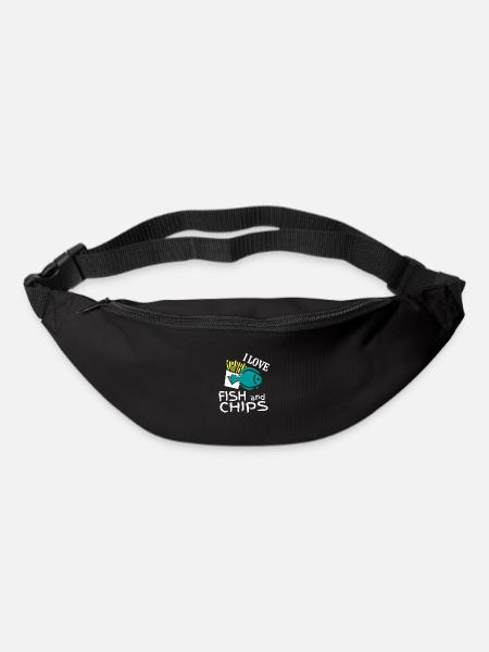 I love fish and chips English specialty - Bum bag - black