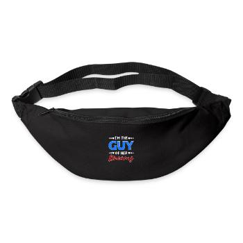 Petite amie, petit ami, homme, partenaire de la Saint-Valentin - Sac banane - noir - Devant