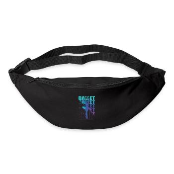 Ballet, Ballerine, Fille, Fille, Danse - Sac banane - noir - Devant