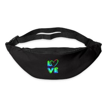 80er Jahre Retro KostümMottoparty Kostüm 90s Party - Gürteltasche - Schwarz - Vorne