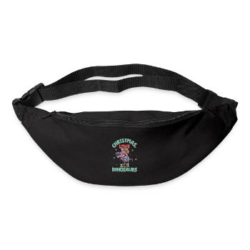 Dino Boy Enfants Noël Amour Dinosaure - Sac banane - noir - Devant