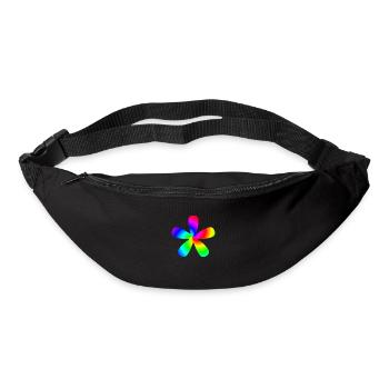 Blume Stern Genderstern Regenbogen Geschenkidee - Gürteltasche - Schwarz - Vorne