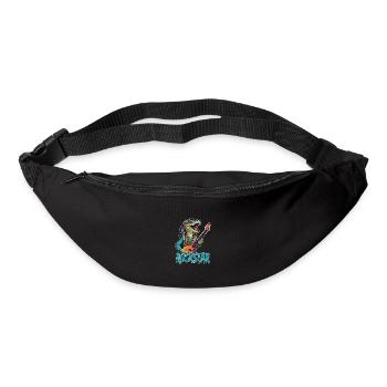 Reptil-Musiker mit E-Gitarre - Gürteltasche - Schwarz - Vorne