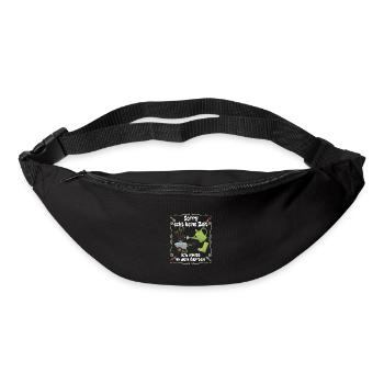 Ich muss in den Garten | Gartenarbeit - Gürteltasche - Schwarz - Vorne