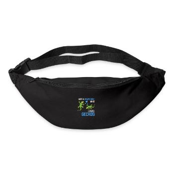 Nur ein verrückter Junge Echsen Geschenk Gecko - Gürteltasche - Schwarz - Vorne