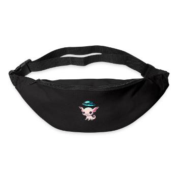UFO abduction of an axolotl by an alien - Bum bag - black - Front