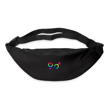 Mann Frau Symbol Gender Geschenkidee Regenbogen - Gürteltasche - Schwarz - Vorne
