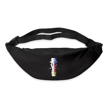 Berlin Germany City Skyline Pixel Colorful - Bum bag - black - Front