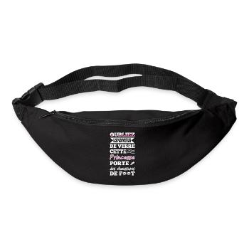 Oubliez les pantoufles de verre t-shirt football - Sac banane - noir - Devant