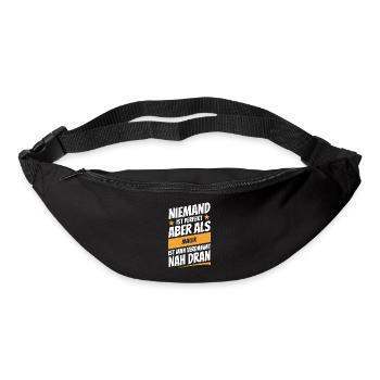Niemand ist perfekt - Maler - Spruch - Gürteltasche - Schwarz - Vorne