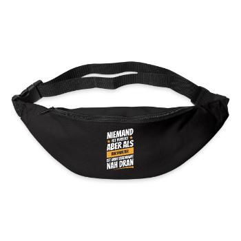 Niemand ist perfekt - Buchhalter - Spruch - Gürteltasche - Schwarz - Vorne
