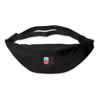 Blood donation heart form - Bum bag - black - Front
