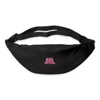 Pink Bucket Hat. Petrykivka Painting. UA ART. - Bum bag - black - Front