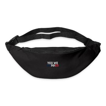 Oui We Cannes Idée cadeau France Français - Sac banane - noir - Devant