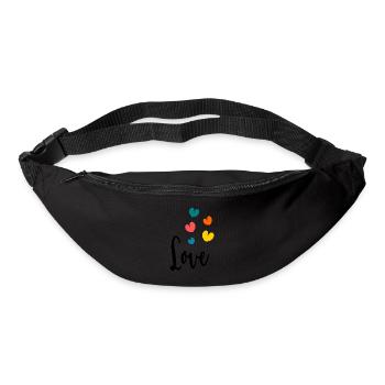 SAINT VALENTIN. JE T'AIME. I LOVE YOU. AMOUR. LOVE - Sac banane - noir - Devant