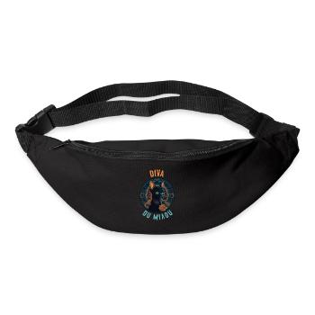 Portrait of an elegant cat: Diva du Miaou - Bum bag - black - Front